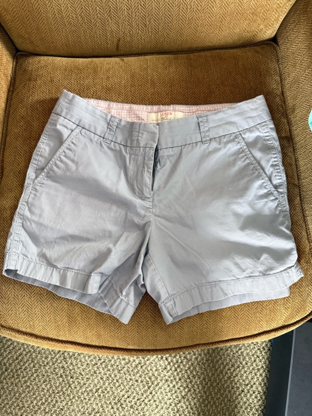 J. Crew Pale Blue Cotton Chino Shorts